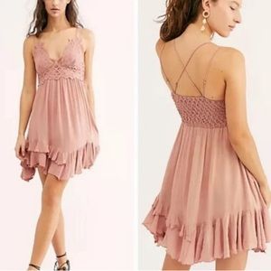 NWT Free People Adella Slip Dress - Rose XS